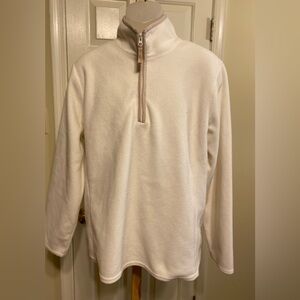 OLD NAVY Men's Cream Quarter-Zip Fleece Sweater, Size: XXL